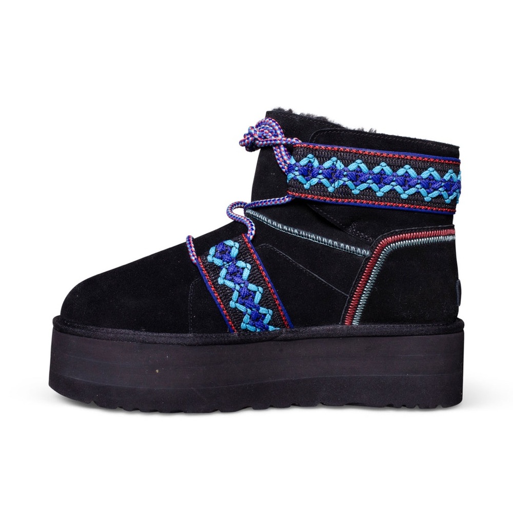 Ugg Classic Mini Ii Braid Platform Black Boots - image 8